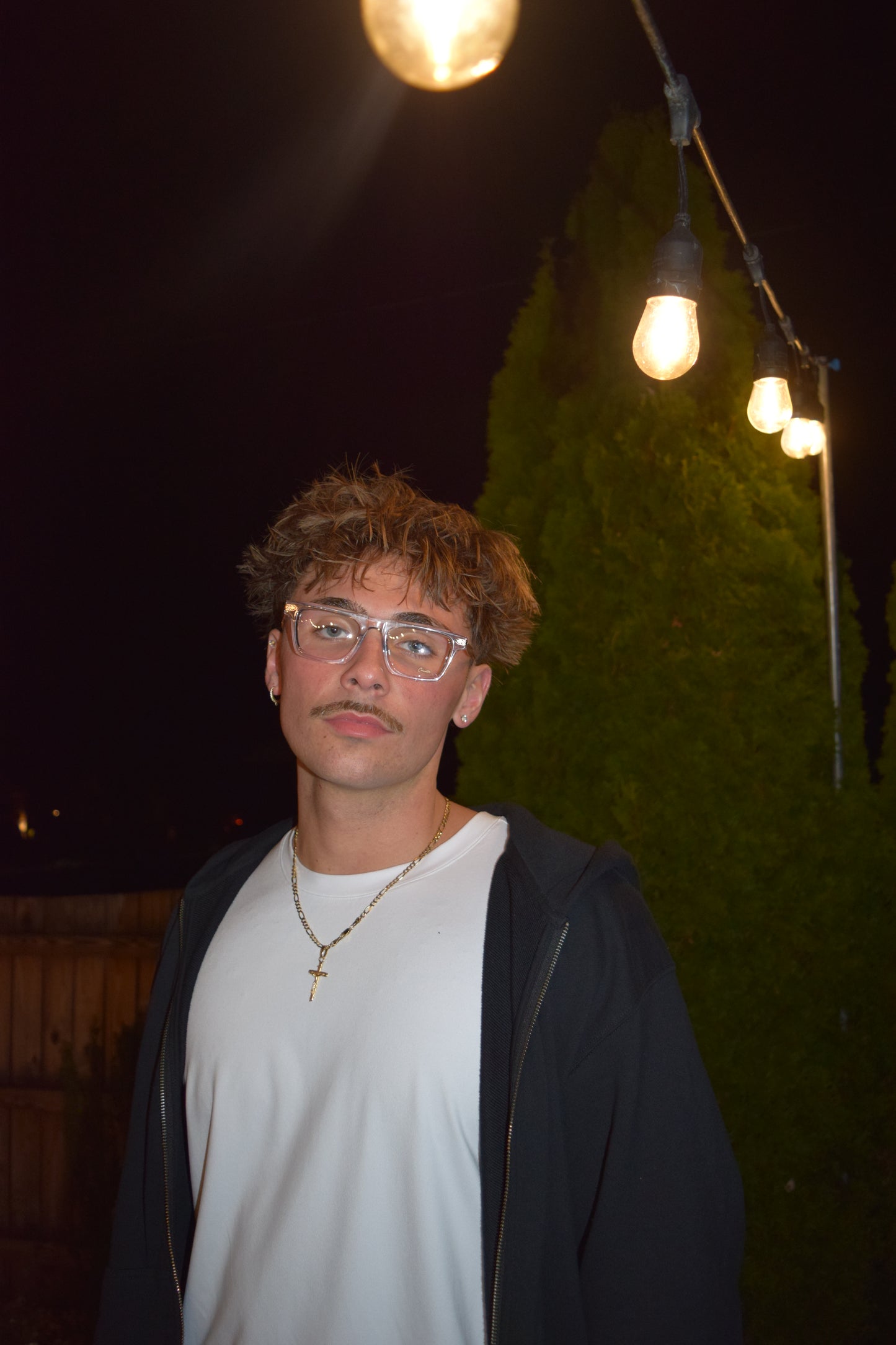 Corretto Clear Gold Trim Glasses