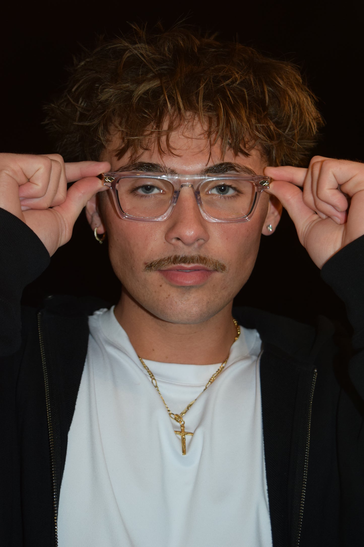 Corretto Clear Gold Trim Glasses