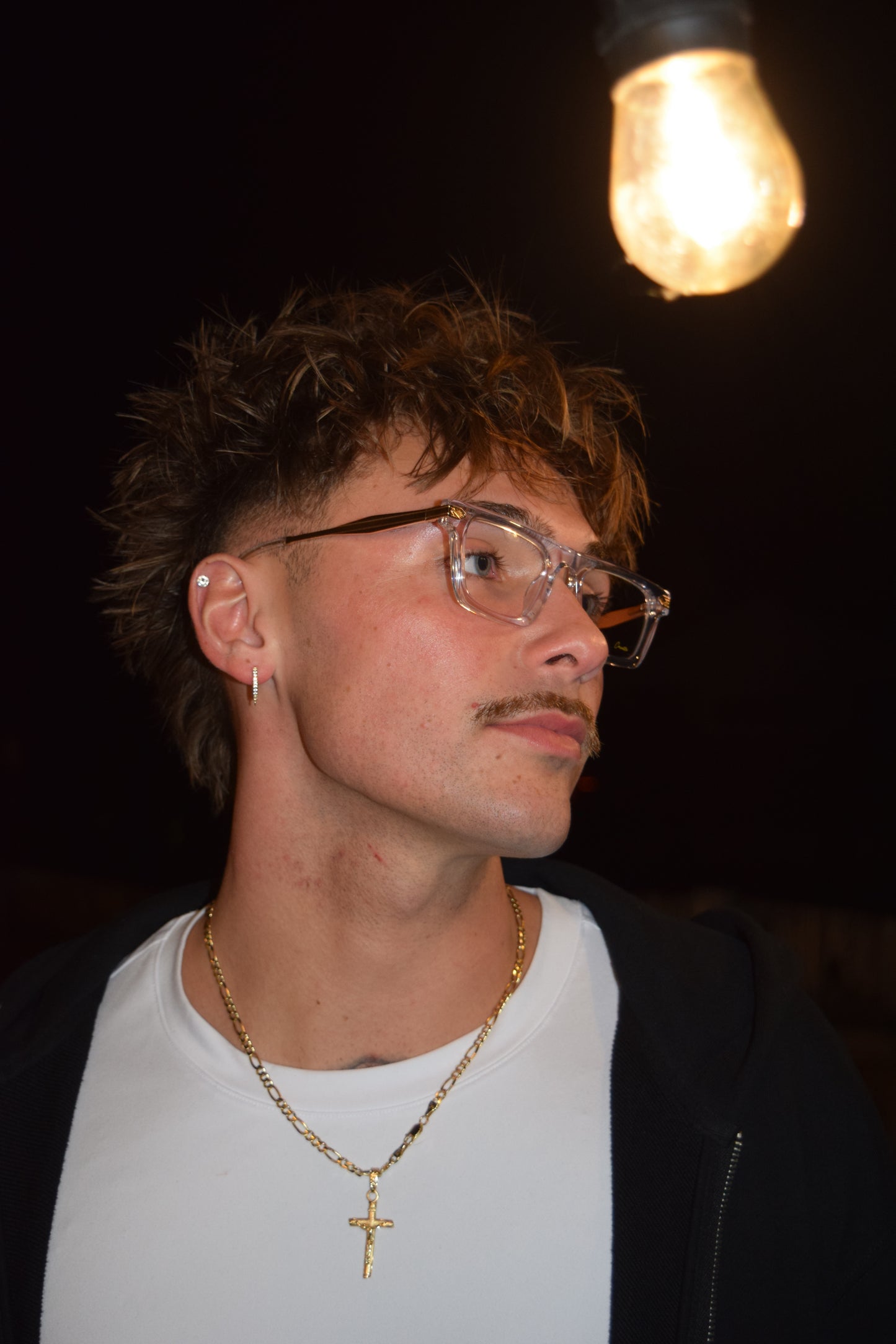 Corretto Clear Gold Trim Glasses