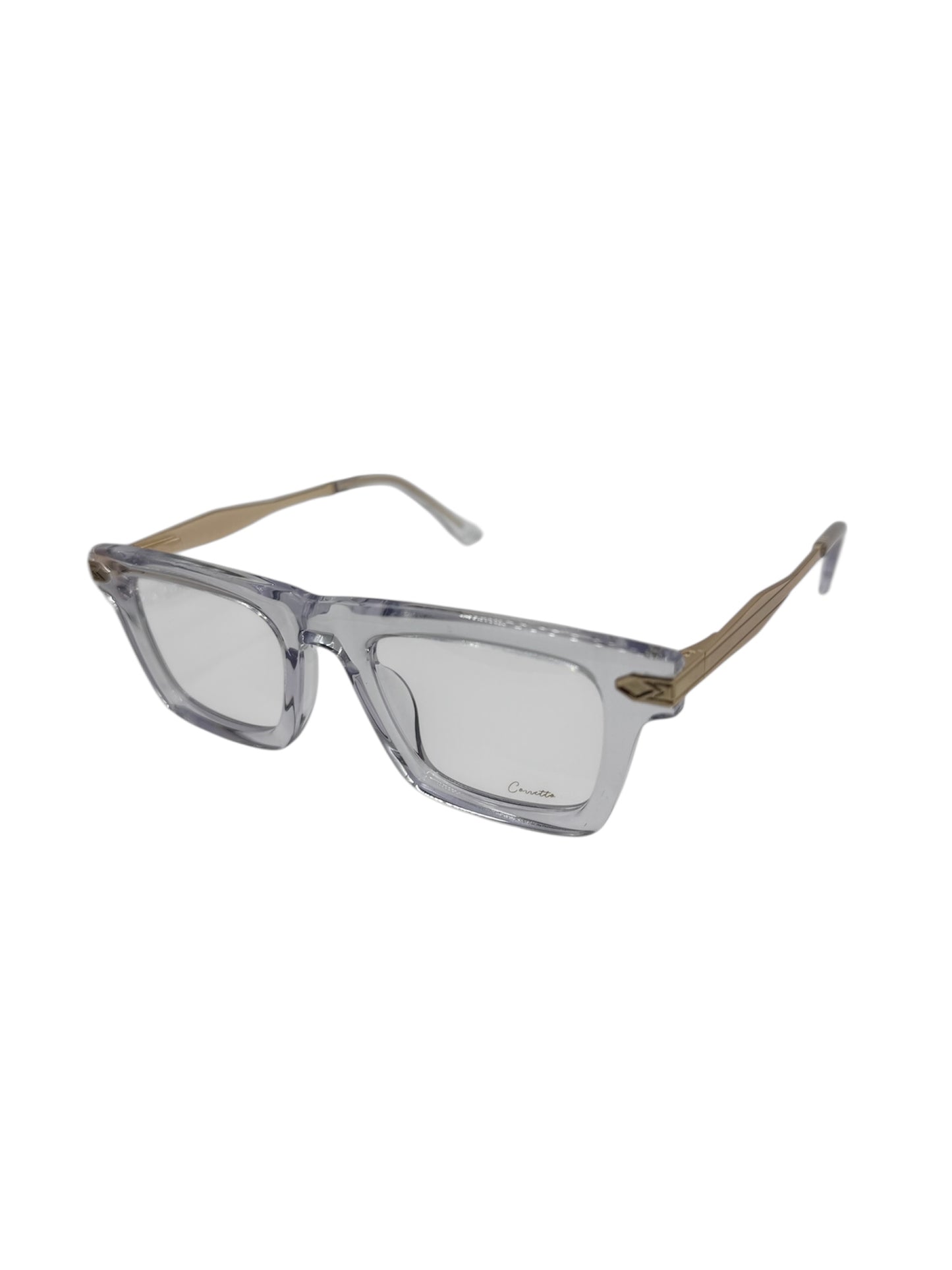 Corretto Clear Gold Trim Glasses